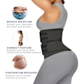 Miniatyrbilde 4 av 8: Midjetrener for kvinner Latex Underbust JSculpt Dobbel Treningsbelte Trenings Sport Gjord C-black (Double Straps) S