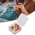 Miniatyrbilde 6 av 7: 100 stk harpiksavstandsperler holdbare harpiks assorterte farger stort hull mye brukt armbåndsperler for smykkefremstilling DIY