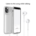 Miniatyrbild 6 av 8: Batterifodral för telefon 6000mah 4 LED-indikator Inbyggt smart chip Bärbart telefonladdningsfodral för iPhone 11 White