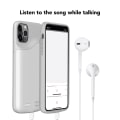 Miniatyrbilde 6 av 8: Telefonbatteri deksel 6000mah 4 LED-indikator innebygd smart chip bærbar telefonlading deksel for IPhone 11 Blue