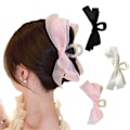 Miniatyrbild 1 av 8: Hårklämma för kvinnor och flickor, 2 st kärleksstora halkfria starka metallfjärilshårklämmor glittrande hårfästen Hair Bow 3Pcs