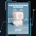 Miniatyrbild 3 av 7: Barn Digital Väggklocka, LED Elektronisk Digital Klocka Snooze-läge Hög Volym 8 Nivåer av Volymjustering 12/24H 5 Typer av Ringsignaler Nedräkningstimer