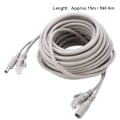 Miniatyrbillede 1 af 5: 5M/10M/15M/20M RJ45+DC Ethernet CCTV-kabel til IP-kameraer NVR-system 10Mbps100Mbps (15M) Type 4