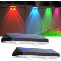 Pikkukuva 1 / 6: Aurinkokenno aidat valot ulkona, 2PK aurinkokenno ulkovalot lämmin valkoinen ja RGB aurinkokennovalot ulkokäyttöön takapihalle, terassille, aidalle, portaiden kaiteelle, uima-altaalle ja Color Changing2