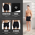 Miniatyrbild 4 av 6: Menu2019s Underkläder Boxer Briefs med fluga Mjuk Bekväm Andningsbar Underkläder för Män Multipack Black M