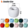 Miniatyrbild 2 av 7: Snygg Mini Keramik Tandborsthållare Stativ för Badrum Toalettbord Skivor, Vit, 2-pack 2White