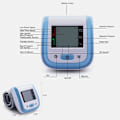 Miniatyrbild 8 av 8: Blodtrycksmätare LCD-display Automatisk handledsmanschett 2x99 avläsningsminne för hemmabruk, Digital handledsmanschett för blodtryck för vuxna