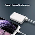 Miniatyrbillede 4 af 6: Mini 10000mAh Bærbar Oplader, Powerbank med Dobbelt Output, Lille Eksternt Batteri Kompakt Slank Tynd til iPhone 11/11 Pro