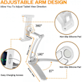 Miniatyrbillede 4 af 5: Mutfak Tablet Monteringsstand, Justerbar 2-i-1 Væg/Bordmontering Foldbar Mutfak Tablet Stand Holder, 4,7 tommer i