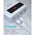 Miniatyrbillede 6 af 9: 30000mAh Powerbank, 18W Type C PD Hurtig Opladning Bærbar Oplader med 3 Udgange og 3 Indgange, Kæmpe Kapacitet Eksternt Batteri