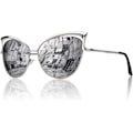 Miniatyrbilde 1 av 7: Trendy Oversized Solbriller for Kvinner Polariserte Cat Eye Søte UV400 Beskyttelse Silver