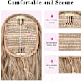 Miniatyrbilde 3 av 4: Highlights Drawstring Pony - Lang Beach Wave Syntetisk Hårforlengelse | Uanstrengt Beachy Chic for Kvinner