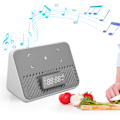 Pikkukuva 1 / 10: Langaton latausasema 15W 3 in 1 Langaton puhelimen laturi Bluetooth-kaiuttimella Digitaalinen herätyskello White