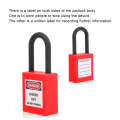Miniatyrbilde 3 av 10: 38mm Lockout Lock Nylon Industriell Ingeniør Isolasjon Sikkerhet Støvtett Enhet for ByggeplassRød