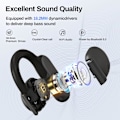 Miniatyrbilde 3 av 9: Åpne øre-hodetelefoner Bluetooth 5.3, True Wireless Open Ear Earbuds ENC Clear Talk med 16,2 mm dynamiske drivere 45 timer spilletid Trådløse ørepropper Langvarig Black