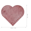 Miniatyrbillede 2 af 6: 2 sæt hjerteformede stof hjørne side bogmærker markør DIY lædervarer symateriale Pink