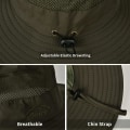Miniatyrbillede 7 af 7: Solhatte til mænd og kvinder fiskehat UPF 50+ åndbar bredskygget sommer UV-beskyttelseshat Army Green