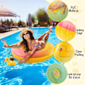 Miniatyrbild 3 av 5: Uppblåsbar Anka Pool Float med Dryckeshållare - Rolig Badring för Barn & Vuxna, Sommar Vatten Lounge Flotte för Pool & Strand, Gul 1
