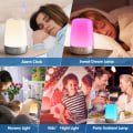 Miniatyrbilde 7 av 7: Soloppgang Simulering Vekkerklokke Vekkelyset for Tunge Sovere Voksne, Dempbar Sollampe Barnerom Barnehage Sengelampe Nattlys Søvnhjelp, 7 RGB Li
