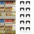 Miniatyrbild 2 av 5: 10 st Terminalremsa Svart 25A Röd Koppar PVC Gaffeltyp God Ledningsförmåga Terminalblock för Apparatindustrin Power TB 2502 (2 Positioner)