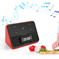 Pikkukuva 1 / 10: Langaton latausasema 15W 3 in 1 Langaton puhelimen laturi Bluetooth-kaiuttimella Digitaalinen herätyskello Red