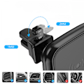 Miniatyrbillede 4 af 5: Trådløs Biloplader, 10W Hurtig Opladning Auto-fastspændings Bilholder, Vinduesbeslag Ventilations Telefonholder - (Sort) (En Styk)