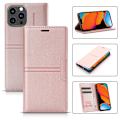Miniatyrbillede 1 af 6: Etui til iPhone 13 Pro Max med kortholder, pink PU læder etui, flip wallet til Apple iPhone 6,7 tommer