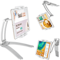 Miniatyrbillede 1 af 5: Mutfak Tablet Monteringsstand, Justerbar 2-i-1 Væg/Bordmontering Foldbar Mutfak Tablet Stand Holder, 4,7 tommer i