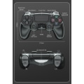 Miniatyrbillede 7 af 8: Trådløs Bluetooth 4.0 Vibrerende Gamepad med Lys til PS4 Green