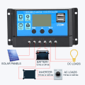 Miniatyrbild 4 av 8: Solcellsladdningsregulator LCD Dubbel USB PWM Cellpanel Regulator med Last Automatisk Identifiering 12V 24V50A