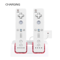 Miniatyrbillede 2 af 5: Oplader Dock Kompatibel til Fjernbetjening Oplader Station med LED-indikator Dobbelt Genopladelige Batterier White