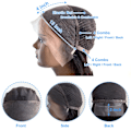 Pikkukuva 4 / 7: 26 tuuman pitsi etuviikuna ihmishiukset Pre Plucked Bleached Knots Lace Front Wig 180 Density Hd Lace Front Wigs Ihmishiukset mustille naisille suora pitsi F 26 Inch