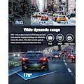 Miniatyrbild 5 av 7: Dashkamera för bilar, 4K Full HD Dash Cam fram och bak inuti, Dashcam med nattseende med gratis 32 GB SD-kort, inbyggd loopinspelning, G-sensor, WDR