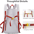 Miniatyrbillede 5 af 8: Foldbar, pakkebar vandrerygsæk - Våd - Tør adskillelseslomme, Multi - Formål Gym & Udendørs Daypack til mænd og kvinder Ideel til Adv White 29*16*45