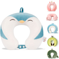 Miniatyrbillede 1 af 7: Nakkepude til rejser, ren memory foam rejse nakkestøttepuder til fly, bilhovedstøtte søvn - Børn fra 8 år og opefter, herunder voksne, pingvin Penguin