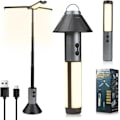 Miniatyrbillede 1 af 7: 3000mAh Genopladelig Teleskopisk Campinglygte - 2 Dæmpbare & 3 Lommelygte-tilstande, IPX4 Vandtæt til Udendørs Brug & Nødsituationer Black