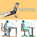 Miniatyrbild 4 av 6: Ergonomiskt laptopställ med stabil kylningsdesign, justerbar höjd för bekväm visning, passar 12-16 tums bärbara datorer, perfekt för grey