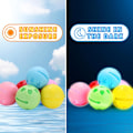 Miniatyrbillede 2 af 6: 6 stk. selvlysende vandballoner - latexfrie silikone splash-bolde til udendørs sommer sjov, pool strand vandlege, børn og voksne