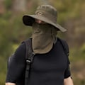Miniatyrbillede 4 af 7: Solhatte til mænd og kvinder fiskehat UPF 50+ åndbar bredskygget sommer UV-beskyttelseshat Army Green