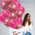 Miniatyrbilde 4 av 7: Ballongbue i varmt rosa og rødt, 129 stk i forskjellige størrelser 18 12 10 5 tommer Magenta og metallisk rød blomsterballongbuegirlandersett for bursdag jubileum Magenta and Metallic Red