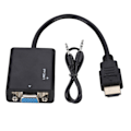 Miniatyrbillede 1 af 7: 1080P bærbar HDMI til VGA adapter konverter kabel og USB strøm 3,5 mm lydkabel