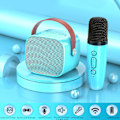 Miniatyrbilde 8 av 9: Mini Karaoke Maskin Sett Støtte Bluetooth AUX USB Minnekort Bærbar Bluetooth Høytaler med Trådløs Mikrofon Blue