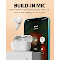 Miniatyrbilde 7 av 9: Trådløse ørepropper for musikk og sport, Bluetooth 5.3 in-ear-hodetelefoner med ekstra bass, innebygd mikrofon, berøringskontroll, USB-ladeetui, 30 timers batteri High Gloss White