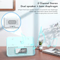Pikkukuva 6 / 10: Langaton latausasema 15W 3 in 1 Langaton puhelimen laturi Bluetooth-kaiuttimella Digitaalinen herätyskello Blue