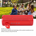 Pikkukuva 3 / 5: Bluetooth-kaiutin, punainen, langaton, kannettava, kompakti, USB-lataus, woofer-kaiutin kotiin ja ulkotiloihin