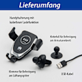 Miniatyrbillede 4 af 5: Trådløs biloplader, mobiltelefonoplader, mobiltelefonholder, trådløs oplader hvid