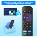 Miniatyrbild 3 av 7: 2-pack ersättningsfjärrkontroller för Roku TV, infraröd fjärrkontroll ENDAST för TV, INTE för andra Roku-enheter style 2