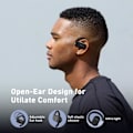 Miniatyrbilde 3 av 8: Åpne øre-hodetelefoner og ørepropper, åpen øre-design, langvarig batteri (48 timer), LED-skjerm, Bluetooth 5.3, Hi-Fidelity-lyd, ørekroker, svettebestandig Obsidian Black