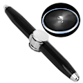Miniatyrbillede 2 af 7: Fingertip Luminous Gyro Kuglepen Finger Spinning Skrivepen med LED-lys til Stressaflastning Sort