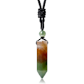 Miniatyrbillede 1 af 7: Krystal Halskæde til Mænd Kvinder Justerbar Reb Hexagonal Punkt Healing Krystal Naturlig Sten Vedhæng Halskæder Ædelsten Smykker Multi Indian Agate